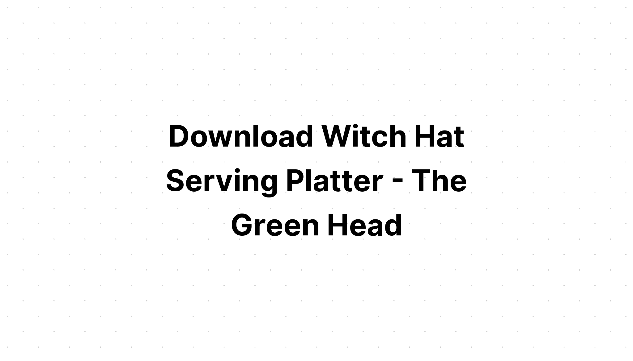 Download Halloween Hat SVG File